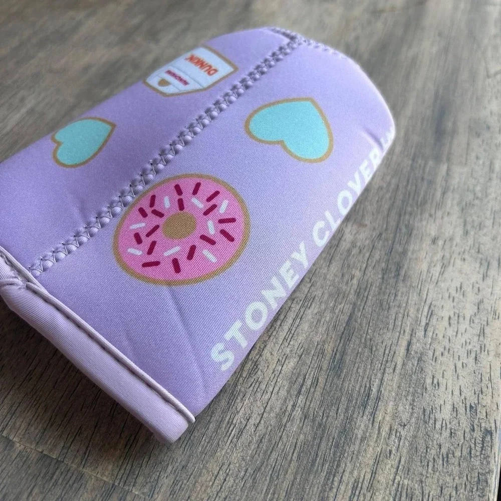 Stoney Clover Lane x Dunkin Donuts Iced Coffee Cup Sleeve Lilac Purple Neoprene